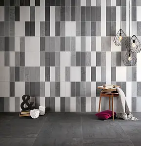Background tile, Effect metal, Color grey, Unglazed porcelain stoneware, 10x30 cm, Finish matte