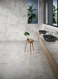 Grundflise, Effekt beton, Farve grå, Glaseret porcelænsstentøj, 60x119.8 cm, Overflade mat