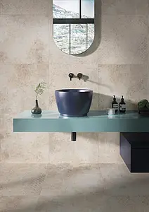 Background tile, Effect concrete, Color beige, Glazed porcelain stoneware, 60x60 cm, Finish matte