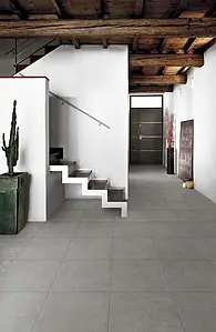 Grundflise, Effekt beton, Farve grå, Stil patchwork, Glaseret porcelænsstentøj, 45x45 cm, Overflade mat