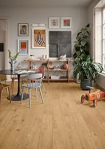 Carrelage, Effet bois, Teinte beige, Grès cérame non-émaillé, 20x120 cm, Surface antidérapante