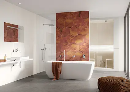 Decoratief element, Effect steenlook,andere soorten steen, Kleur oranje, Keramiek, 40x46 cm, Oppervlak mat