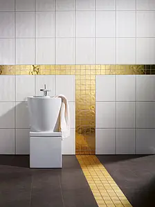 Mosaic tile, Effect gold and precious metals, Color yellow, Glazed porcelain stoneware, 30x30 cm, Finish matte