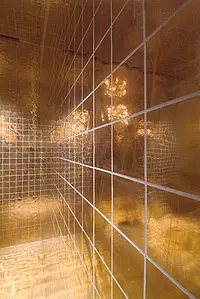 Mosaic tile, Effect gold and precious metals, Color yellow, Glazed porcelain stoneware, 30x30 cm, Finish glossy