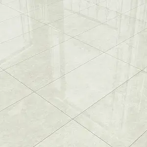 Piastrella di fondo, Effetto pietra,altri tipi di marmo, Colore bianco, Gres porcellanato non smaltato, 60x120 cm, Superficie levigata
