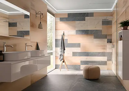 Background tile, Effect terracotta, Color brown, Ceramics, 40x120 cm, Finish matte
