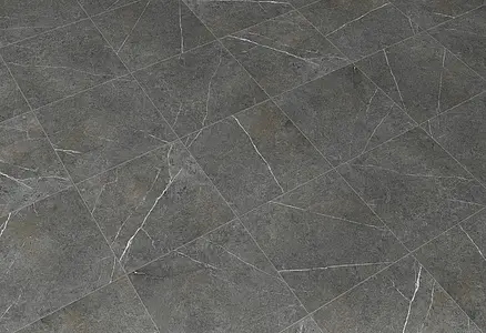 Bakgrunnsflis, Effekt stein,basalt, Farge grå,svart, Glasert porselenssteintøy, 120x120 cm, Overflate sklisikker