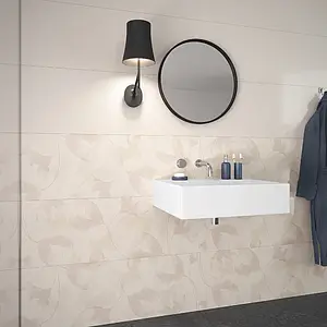 Decorative piece, Color beige,white, Ceramics, 35x100 cm, Finish matte
