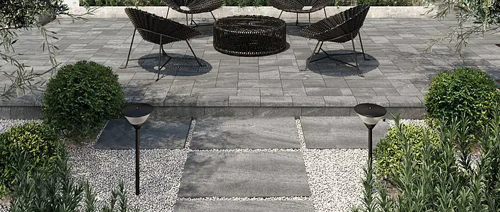 Grundflise, Effekt sten,other stones, Farve grå, Glaseret porcelænsstentøj, 22.5x22.5 cm, Overflade skridsikker