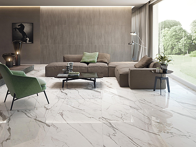 Purity of Marble Ceramic Tiles produced by Ceramiche Supergres, Stone effect