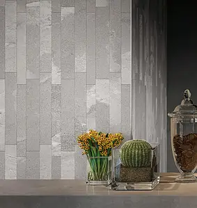 Optik stein, Farbe graue, Mosaik, Unglasiertes Feinsteinzeug, 30x60 cm, Oberfläche rutschfeste