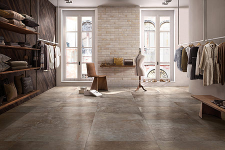 Story Porcelain Tiles produced by Ceramiche Supergres, Stone, brick effect