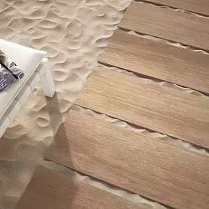 Grundflise, Uglaseret porcelænsstentøj, 30x120 cm, Overflade skridsikker