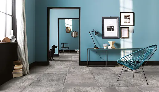 Background tile, Effect terracotta, Color grey, Glazed porcelain stoneware, 90x90 cm, Finish matte