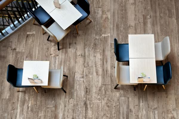 Background tile, Effect wood, Color brown, Glazed porcelain stoneware, 20x120 cm, Finish antislip