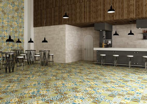 Carrelage grès cérame Heritage fabrication de Tau Ceramica, 1, Style patchwork