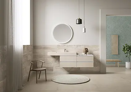 Background tile, Effect concrete, Color beige, Unglazed porcelain stoneware, 120x120 cm, Finish antislip