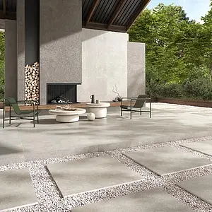 Background tile, Effect limestone, Color grey, Unglazed porcelain stoneware, 100x100 cm, Finish antislip