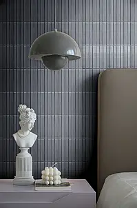 Mosaic tile, Effect unicolor, Color navy blue, Glazed porcelain stoneware, 29x30 cm, Finish glossy