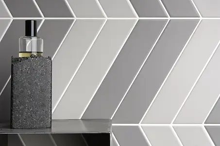 Background tile, Effect unicolor, Color grey, Ceramics, 5x23 cm, Finish matte
