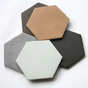 Grundflise, Effekt ensfarvet, Farve sort, Glaseret porcelænsstentøj, 14x16 cm, Overflade mat