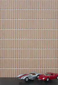 Imitacja mozaiki, Kolor różowy, Ceramika, 10x30 cm, Powierzchnia błyszcząca