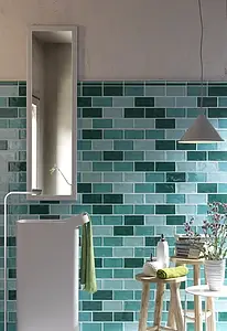 Background tile, Effect left_menu_crackleur , Color green, Ceramics, 7.5x15 cm, Finish glossy