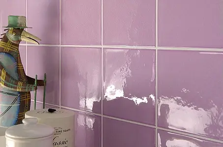 Background tile, Effect left_menu_crackleur , Color pink, Ceramics, 15x15 cm, Finish glossy