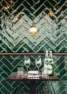 Background tile, Effect left_menu_crackleur , Color green, Ceramics, 10x30 cm, Finish glossy