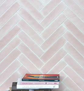 Background tile, Color beige,pink, Glazed porcelain stoneware, 6x24.6 cm, Finish antislip