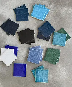 Hintergrundfliesen, Optik krakelee, Farbe blaue, Keramik, 15x15 cm, Oberfläche glänzende