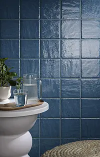 Hintergrundfliesen, Optik krakelee, Farbe blaue, Keramik, 15x15 cm, Oberfläche glänzende