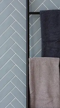 Background tile, Effect unicolor, Color grey,sky blue, Glazed porcelain stoneware, 5x15 cm, Finish matte