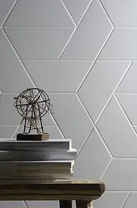 Background tile, Effect unicolor, Color white, Glazed porcelain stoneware, 10x23 cm, Finish matte