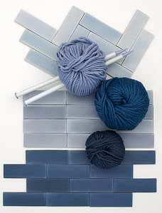 Bakgrundskakel, Textur tegel,enfärgad, Färg marinblå, Stil hanverksmässig, Glaserad granitkeramik, 5x15 cm, Yta halksäker