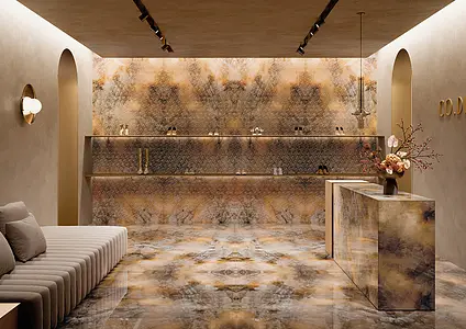 Patterned Tiles with Letterings and Numbers Galaxia