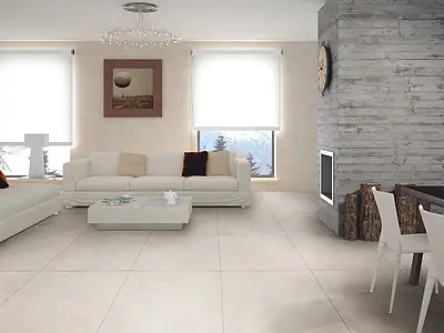 Background tile, Effect concrete, Color beige, Unglazed porcelain stoneware, 61x61 cm, Finish matte
