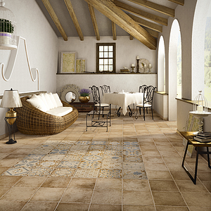 Terre Toscane Porcelain Tiles produced by Tuscania Ceramiche, Style patchwork, Terracotta effect