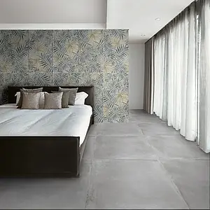 Bakgrunnsflis, Farge beige,grå, Glasert porselenssteintøy, 61x122.2 cm, Overflate matt