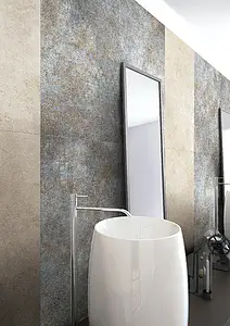 Background tile, Effect metal, Color grey, Glazed porcelain stoneware, 61x122.2 cm, Finish matte