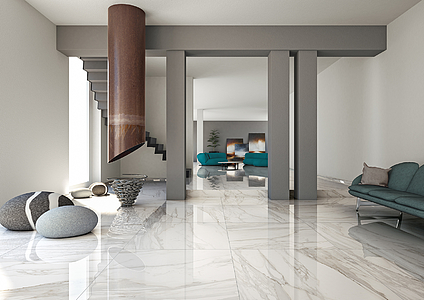 White Marble Porcelain Tiles produced by Tuscania Ceramiche, Stone effect