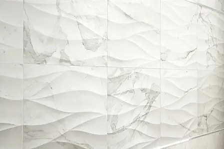 Effekt sten, Farve hvid, Stil designer, Grundflise, Glaseret porcelænsstentøj, 60x60 cm, Overflade semi-poleret