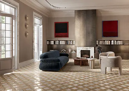 Background tile, Effect wood,other marbles, Color beige, Glazed porcelain stoneware, 60x120 cm, Finish Honed