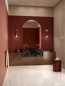 Background tile, Effect travertine, Color beige, Glazed porcelain stoneware, 60x120 cm, Finish Honed
