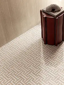 Grundflise, Effekt anden marmor, Farve beige,hvid, Glaseret porcelænsstentøj, 60x120 cm, Overflade Sleben
