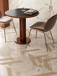 Background tile, Effect other marbles, Color white, Glazed porcelain stoneware, 60x120 cm, Finish Honed