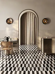 Background tile, Effect other marbles, Color black & white, Glazed porcelain stoneware, 60x120 cm, Finish Honed