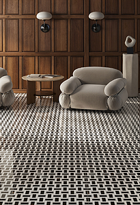 Background tile, Effect carrara,other marbles, Color black & white, Glazed porcelain stoneware, 60x120 cm, Finish Honed