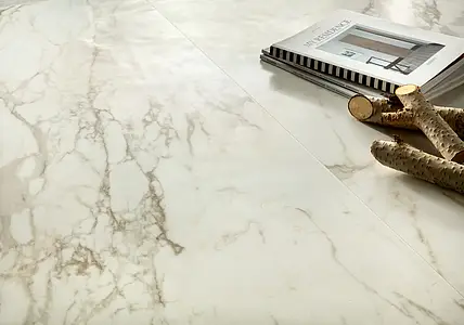 Grundflise, Effekt sten,other marbles, Farve hvid, Glaseret porcelænsstentøj, 60x120 cm, Overflade Sleben