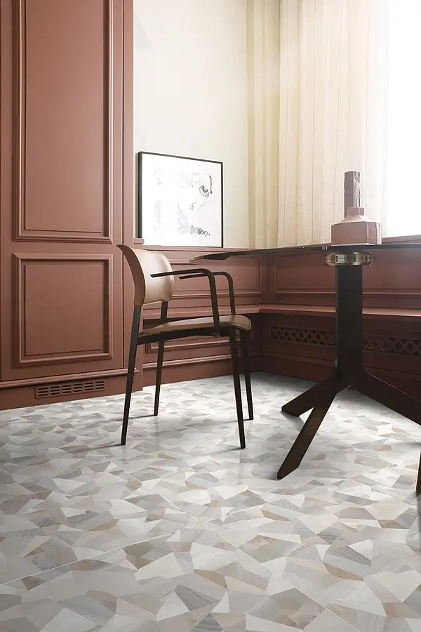 Background tile, Effect onyx, Color multicolor, Style patchwork, Glazed porcelain stoneware, 60x60 cm, Finish Honed